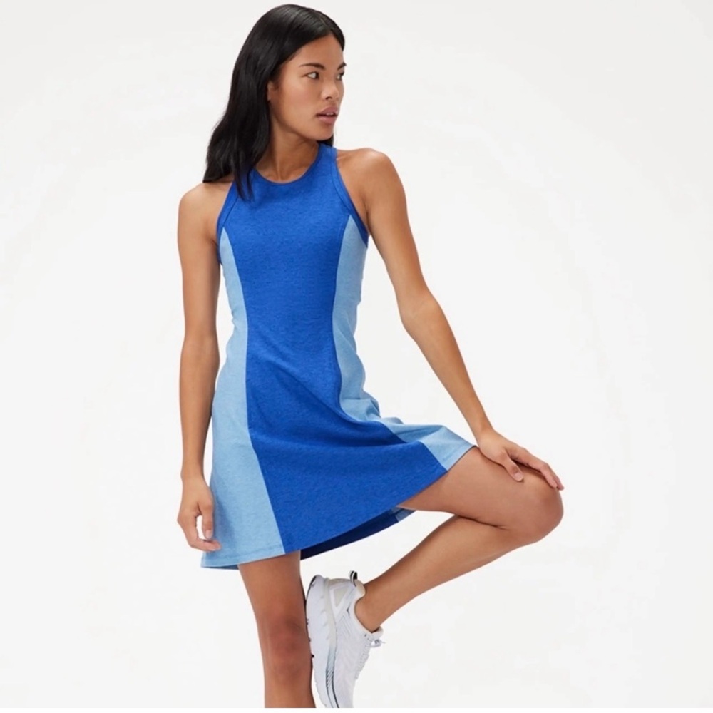 NEW NWT Outdoor Voices Athena Blue Colorblock Sleeveless Dress size S
